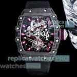 Swiss Clone Richard Mille RM38-02 Bubba Watson Tourbillon Watches Black Fiber TPT